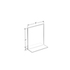 Azar Displays 5"W x 7"H Double-Foot Two Sided Sign Holder, PK10 152722
